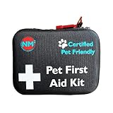 Pet First Aid Kit for Dogs & Cats | 45 Piece First Aid Bag for Pets, Animals | Perfect for Travel Emergencies with Pet First Aid Guide Book and Instructions | Certified Pet Friendly | FDA Approved