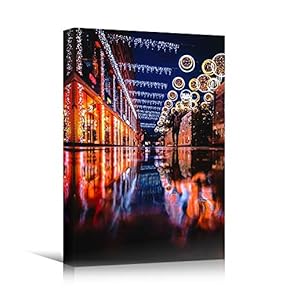 signwin Canvas Wall Art Street View Cityscape Colorful...