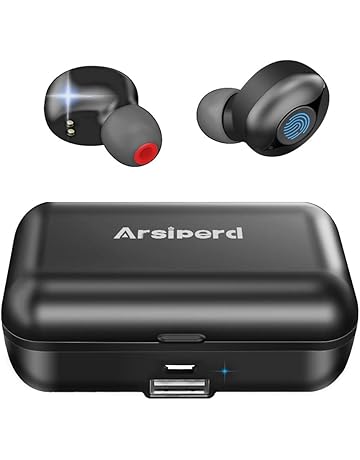 Auriculares Inalámbricos Bluetooth 5.0, Auriculares Deportivos En La Oreja, 60H ReproduccióN CancelacióN de Ruido 3D Ipx5 Resistente al Agua, MicróFono Incorporado con Funda de Carga de 2000 mAh