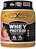 Body Fortress Super Advanced Whey Protein Powder, Strawberry, 2 Pounds (Health and Beauty)