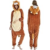 Kdemeng Adult Onesie Pajamas for Women Unisex Halloween Christmas Party Costumes Cosplay Sleepwear