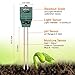 SDTOGLIU Soil Moisture Sunlight Ph Test Meter,Soil Tester Meter, 3-in-1 Test Kit for Moisture, Light & pH, for Home and Garden, Lawn, Farm, Plants, Herbs & Gardening Tools, Indoor/Outdoors Plant Care
