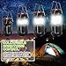 MOICO 2 Pack LED Camping Lantern, Rechargeable 4 Modes Camping Lights, 500 Lumen, Collapsible, Water Resistant Light, Battery-Powered Lanterns for Camping Outdoor Hurricane Outage& Emergency
