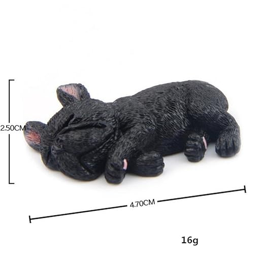 Cinlla Resina Imanes de nevera Lado Acostado Negro Bulldog Imanes ...
