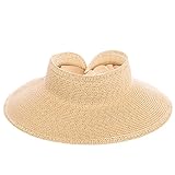 San Diego Hat Company Ultrabraid Sun Visor Hat w/Natural Brim (Natural)
