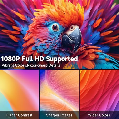 Mini Proyector 4K 1080P, Proyector Portátil con Karaoke, WiFi 6, Bluetooth 5.0, 200 ANSI, Android 11, USB y HDMI, Proyectores con Dos Micrófonos Compatible con Smartphone/Tabletas/PC/TV Stick/XBox/PS5