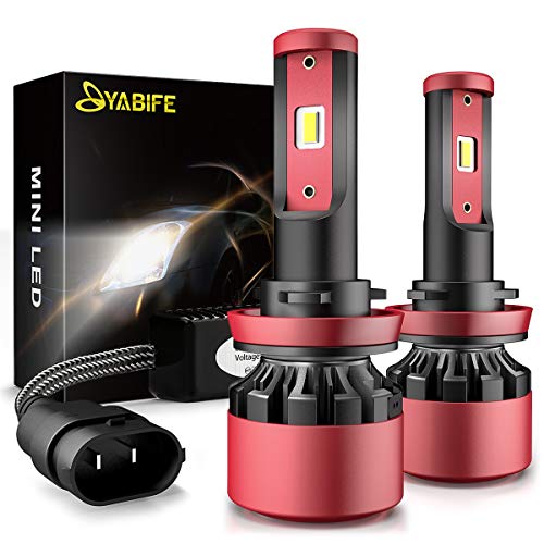 H11/H8/H9 LED Headlight Bulb All-in-One Conversion Kit, 9600 Lumens 6000K Cool White, IP68 Waterproof, Triple Heat Dissipation – 2 Year Warranty