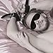 Wrist Handcuffs, Restraint set- Bondage kit, Furry Cuffs, Flirting Feather Stick, and Eye Mask - Adult (3 in 1) PU Leather Restraints
