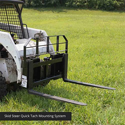 Titan Attachments HD Skid Steer Pallet Fork Attachment, 48" Fork Blades
