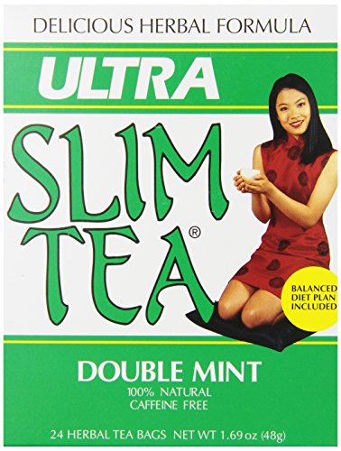 Ultra Slim Tea, Double Mint, Tea Bags, 24 Count Box