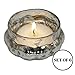 Antique Silver Glass Pumpkin Tea Light Holder - Set of 6 - Ideal Gift for Wedding, Party, Bridal, Votive and Home Decor
