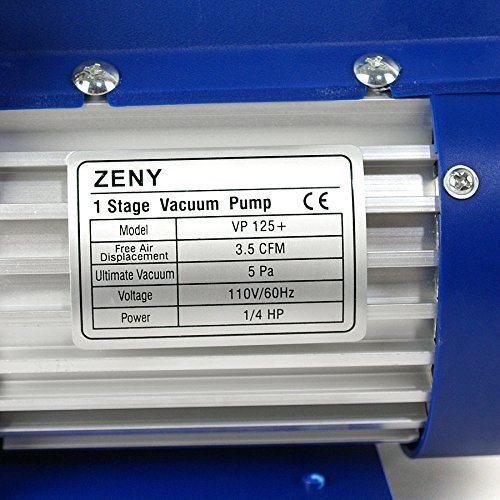 ZENY 3.5CMF 1/4HP Electric Vacuum Pump Refrigerant R134a HVAC Deep Vane