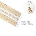 6 Pieces Burlap Ribbon, Natural Jute Fabric Ribbons Rolls Set, Multiple Styles for Arts Crafts DIY Gift Wrap Wedding Party Home Decoration