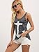 ROMWE Women's Boat Anchor Print Sleeveless Tank Tops Vest Blouse