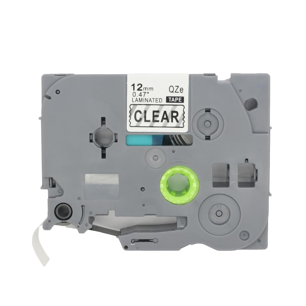 BROVACS 1 Pack Black on Clear Laminated Label Tape Compatible for Brother P-Touch Label Printer TZ 131 TZe 131 12mm 1/2" OPA4131