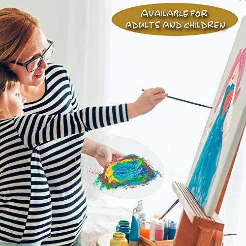 TEETOOKEA 3 Pcs Clear Acrylic Paint Palette 11.8 x 7.9 Inches Art Palette with Protective Brown Paper for DIY Art Craft Painting
