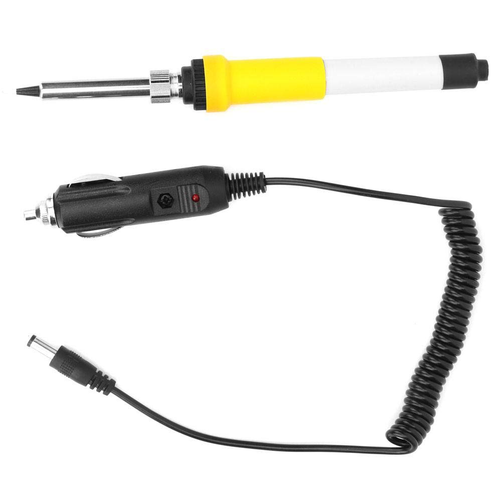 Portable Soldering Iron, Electric Soldering Iron Portable Car DC 12V 60W Soldering Iron with Cigarette Lighter Plug