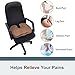 Deluxe Seat Cushion 100% Pure Memory Foam - Orthopedic Design to Relieve Back, Sciatica and Tailbone Pain - Perfect for Office Chair, Car seat - Brown Color