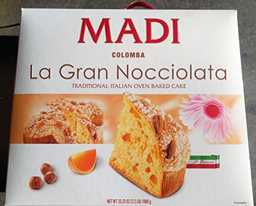 Madi Colomba La Gran Nocciolata Traditional Italian Oven Baked Cake with Hazelnut Frosting 35.25 oz (2.2Lb/1000g)