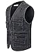 Eidlvais Men's Multi-Pockets Vest For Outdoors Travels Sports Black Size XL
