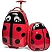 Kids Upright Carry On Travel Luggage With Wheels and Backpack - Toddler Suitcase for Girls