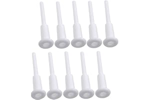 LUZEN 30Pcs Fitness Exercise Sport Yoga Ball Inflatable Bed Pool Air Stopper Plug Pin Plastic Replacement Plug Pin, 50MM in Lnegth (White)