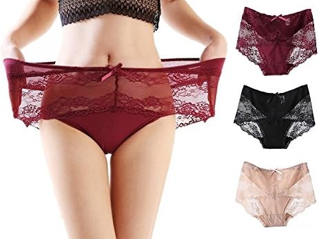 ResportsNNT Mid Waist Lace Panties Tummy Control Sexy Underwear Sexy Briefs for Women,Ladies and Girl (2XL)