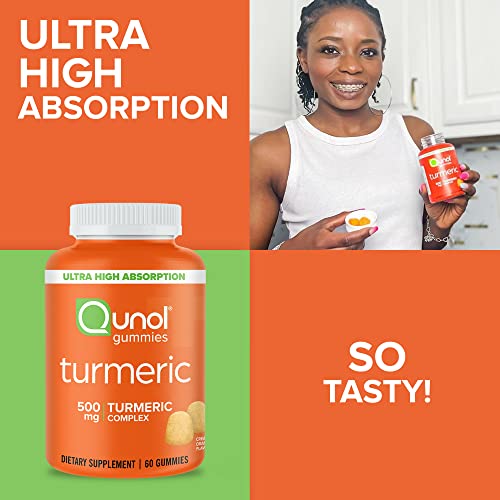 Turmeric Gummies, Qunol Gummy with 500mg Turmeric Curcumin, Joint