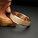 PAURO Women's Stainless Steel Rose Gold Plated Sandblast Finish Lucky Spinner Worry Ring Band 6MM Size 6