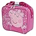 2017 New Arrive Peppa Pig Pink Insulated Lunch Bag 3D Popup Applique