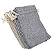 BCP Pack of 10pcs 5x3.25 Inch Double Linen Drawstring Bags/ Gift Bag Pouch for Party / Wedding (Light Brown and Gray Color)