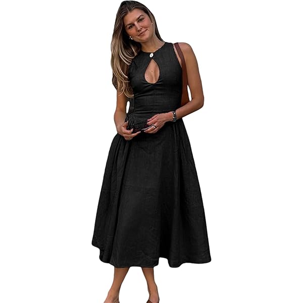 Women's Ribbed Knit Sweater Dress Long Sleeve Lapel Casual Solid Color  A-Line Midi Dresses Black One Size at Amazon Women's Clothing store