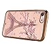 iPhone 8 Case,iPhone 7 Case, LONTECT Eiffel Tower Floral Clear Design Pattern Printing Soft TPU Gel Slim Back Protective Case Scratch Resistant for Apple iPhone 8/iPhone 7