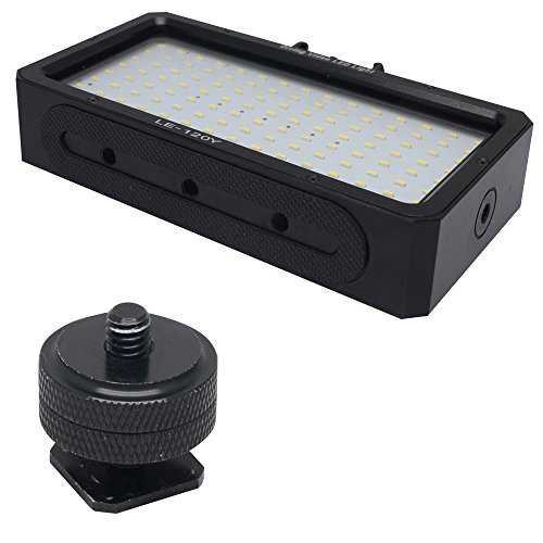 Mcoplus LE-120Y 25M /82ft 5500K Waterproof Video LED Underwater light Diving Lamp for Digital Gopro Camera,Campass,Gopro Mount and Camera Hot Shoe Mount with Built-in Lithinum Battery - Thumbnail 3