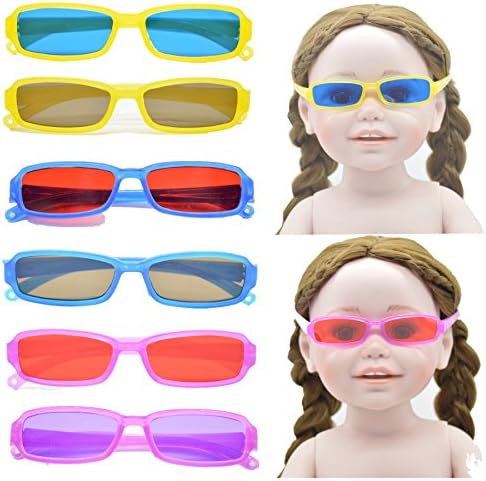 18 Inch Doll plastic sunglasses ,6 Pc,Set Fits for 16-18 Inch Dolls