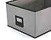 STORAGE MANIAC Large Fabric Storage Basketss Bins, Durable Open Storage Drawer, 3-Pack, Gray