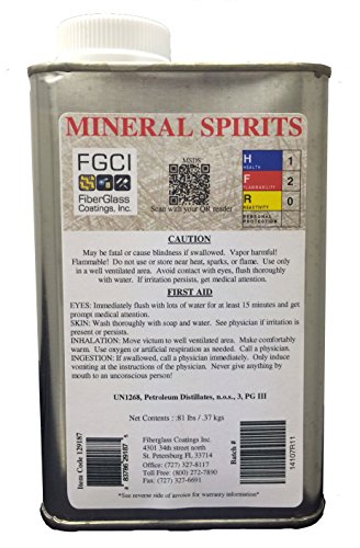 Mineral Spirits, Solvent, 1 Pint