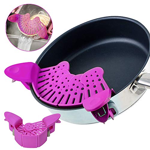 Clip On Strainer with 4 Hot Pads to Drain Water Withstand High and Low