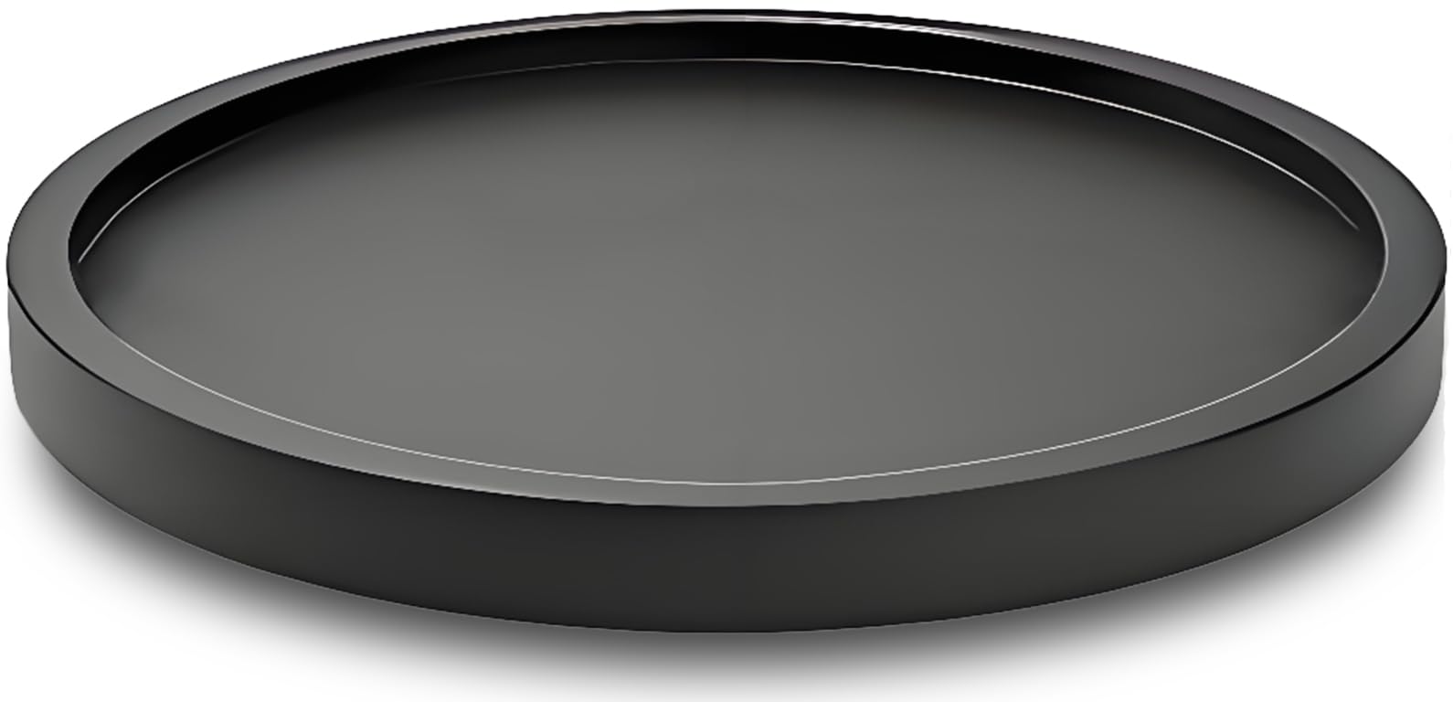 Photo 1 of 12" Black Bamboo Lazy Susan Organizer Kitchen Turntable for Cabinet Pantry Table Organization