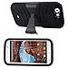 Reiko Silicon Case + Protector Cover for Blu life one L120 with horizontal kickstand - Retail Packaging – Black