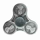 Feibi Aluminum/Zinc Alloy Fingertip gyro Hand spinner Toy Hand Spinner Finger Spinner Fidget Spinners Gyro EDC Focus Toy (Silver-one cent)