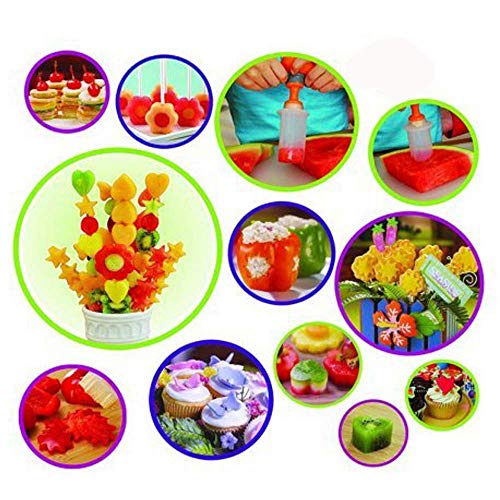 Creative Plastic Cake Cookie Vegetable Fruit Shape Cutter Slicer Veggie Mold Set/Fruit and Vegetable Shape Cutter-Fruit Decorating Tools-Fruit Slicer Set-Pop Chef Fruit Cutter-Cookie DIY Decorating to - Thumbnail 6
