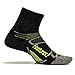 Feetures! Men's Elite Merino+ Cushion Quarter, Charcoal + Reflector, large