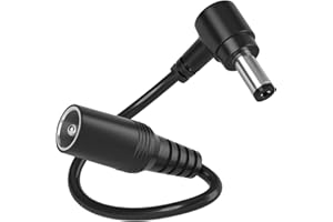 SIOCEN DC Extension Cable 5.5mm x 2.1mm 90 Degree Right Angle Male to Female Left Angle 12v DC Power Extension Cable Cord for IP CCTV Surveillance Security Camera LED Strip DVR Router Invoice Printer 1FT