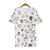 AnimeTown Japanese Cat Game Nekoatsume Costume Short Sleeves Tee T-shirt