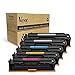 V4INK Remanufactured Toner Cartridge Replacement for HP 131A 131X CF210A CF210X Canon 131, for use with HP LaserJet Pro 200 color M251nw MFP M276nw M276n M251n(2KCMY, 5-Pack)
