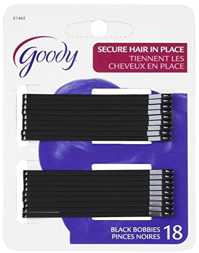 Goody Styling Essentials Bobby Pins, Black, 2.5 Inches 18 ea (Pack of 2)