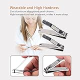 Chimocee Nail Clippers, 2PCS Professional Sharpest Stainless Steel Fingernail and Toenail Clippers,Heavy Duty Big Nail Clippers Set for Men & Women