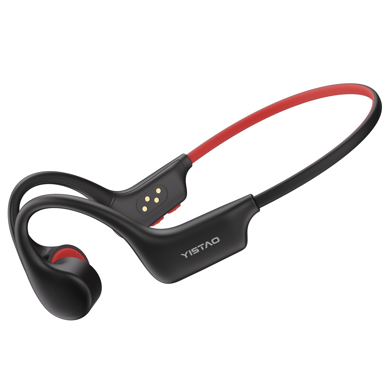 Photo 1 of Yistao Bone Conduction Headphones, Open Ear Headphones Wireless Earphones, 32GB MP3, 8 Hours Playtime, Bluetooth 5.3, IP68 Waterproof Earphones for Running and Fitness Workout - Red
