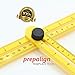 Highlight Angleizer Template Tool By PrepAlign - Premium Multi Angle Measuring Ruler Precision Measurement and Accurate Protractor - Ideal For Craftsman, Builder, Carpenter, Architect, and DIYers